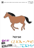 Farm animal flashcards Horse Stallion Card of Horse