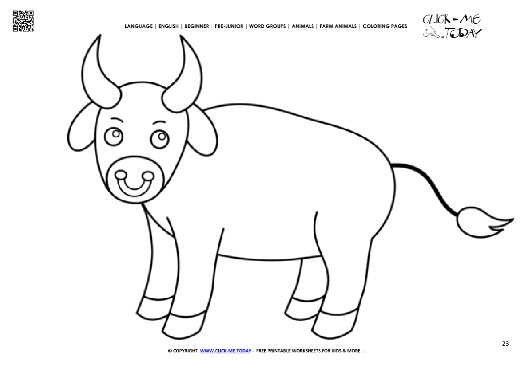 Coloring page Bull - Color picture of Bull