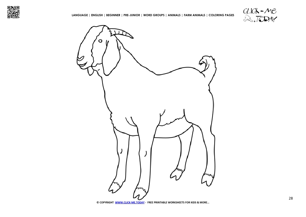 Coloring page Billy Goat - Color picture of Goat