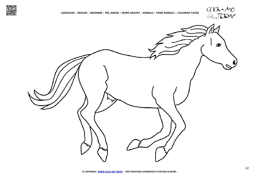 Coloring page Mare Horse - Color picture of Horse