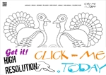 Coloring page Turkeys - Color picture of Turkeys