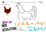 Example Coloring page Hen - Color picture of Hen