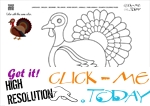 Example Coloring page Turkey - Color picture of Turkey