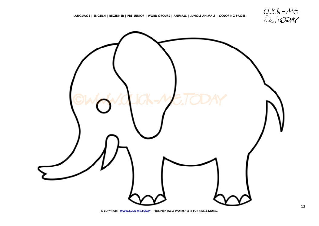 Coloring page Elephant - Color picture of Elephant