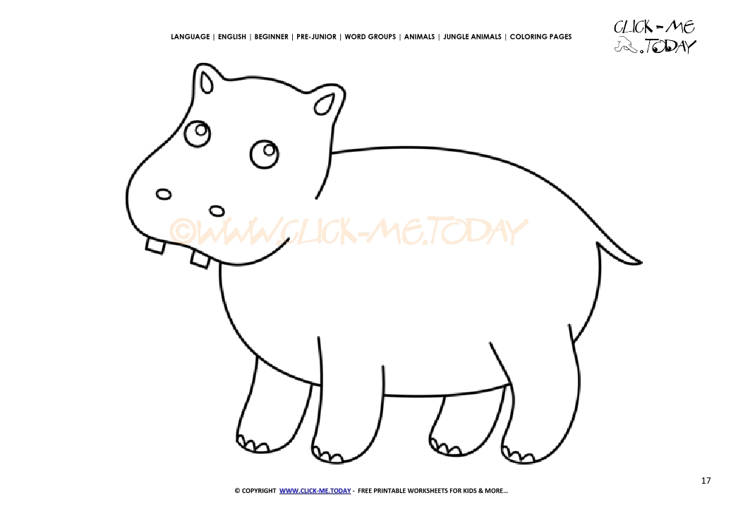 Coloring page Hippo - Color picture of Hippo