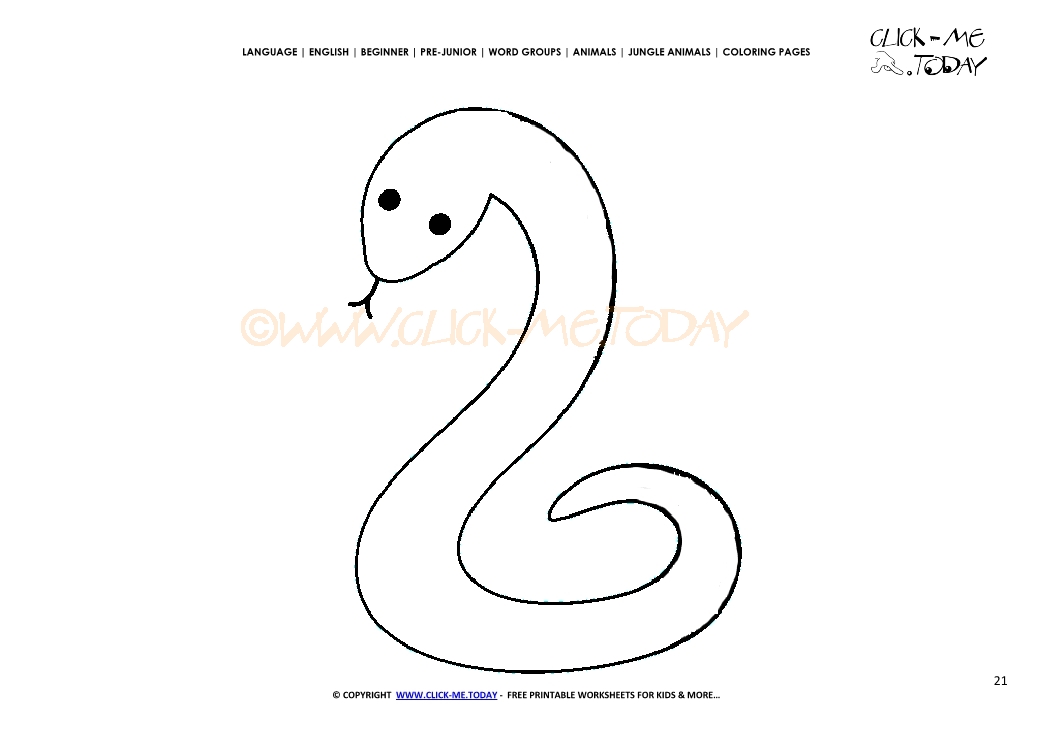 Coloring page Snake - Color picture of Snake