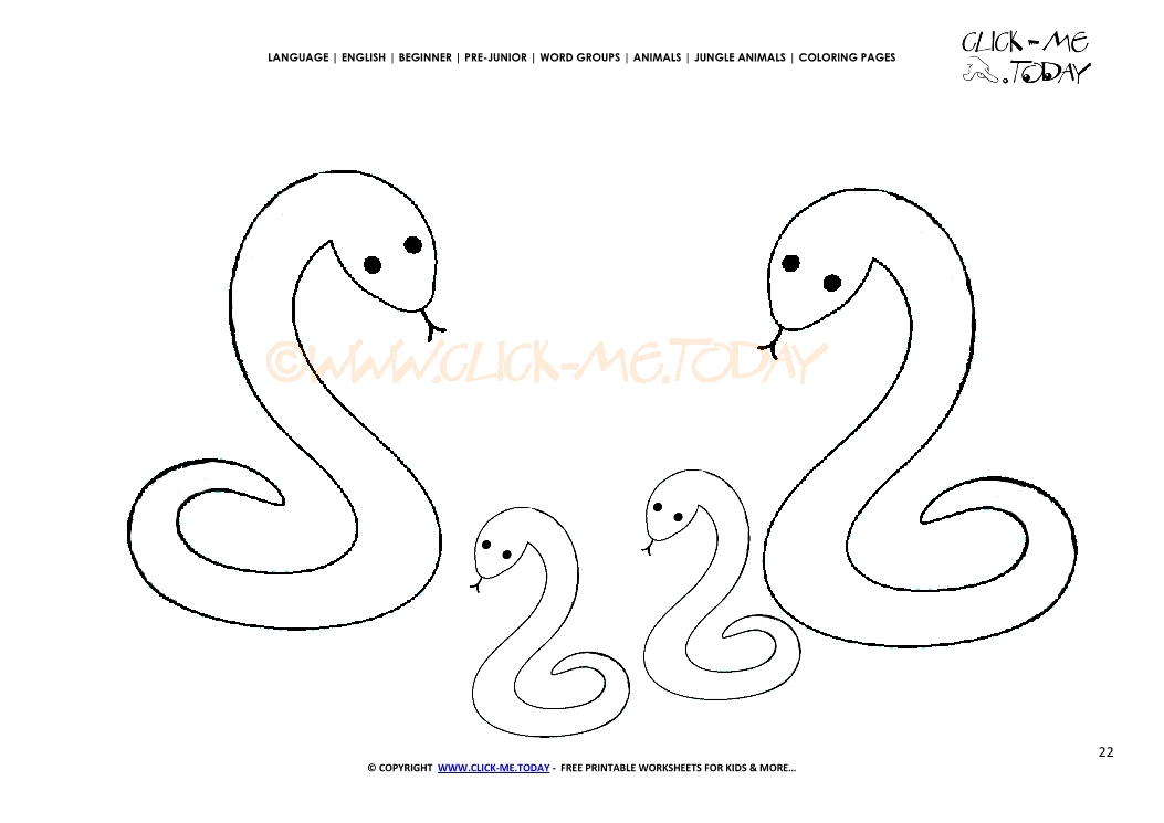 Coloring page Snakes - Color picture of Snakes