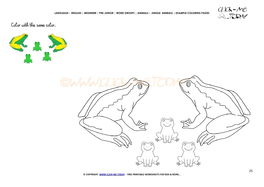 Example coloring page Frogs - Color picture of Frogs