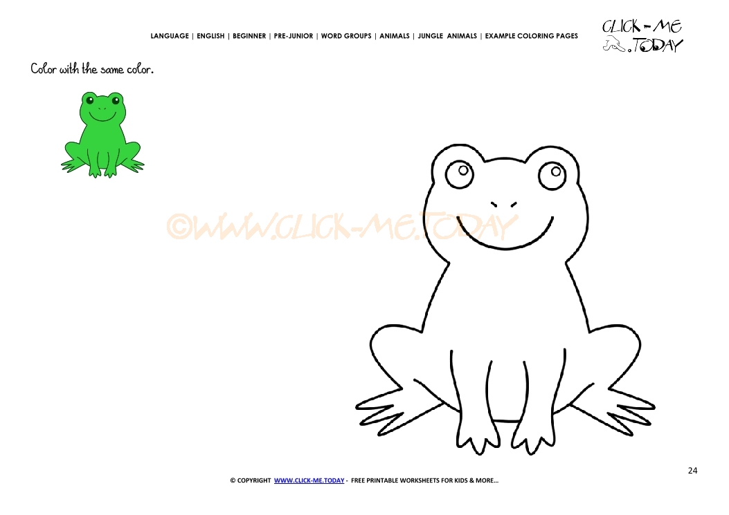 Example coloring page Little Frog - Color picture of Frog