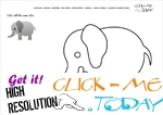 Example coloring page Elephant -  Color picture of Elephant