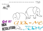 Example coloring page Elephants -  Color picture of Elephants