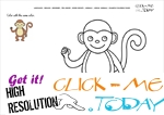 Example coloring page Monkey -  Color picture of Monkey