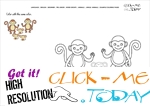 Example coloring page Monkeys -  Color picture of Monkeys