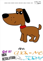 Printable Pet Animal Dog wall card - Dog flashcard