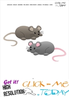 Printable Pet Animal Mice wall card -  Mice flashcard