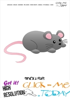 Printable Pet Animal Mouse wall card -  Mouse flashcard