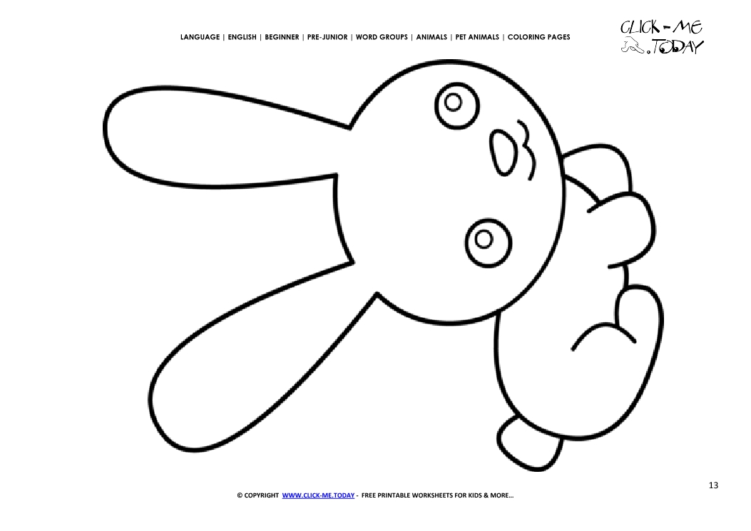 Coloring page Bunny - Color picture of Bunny