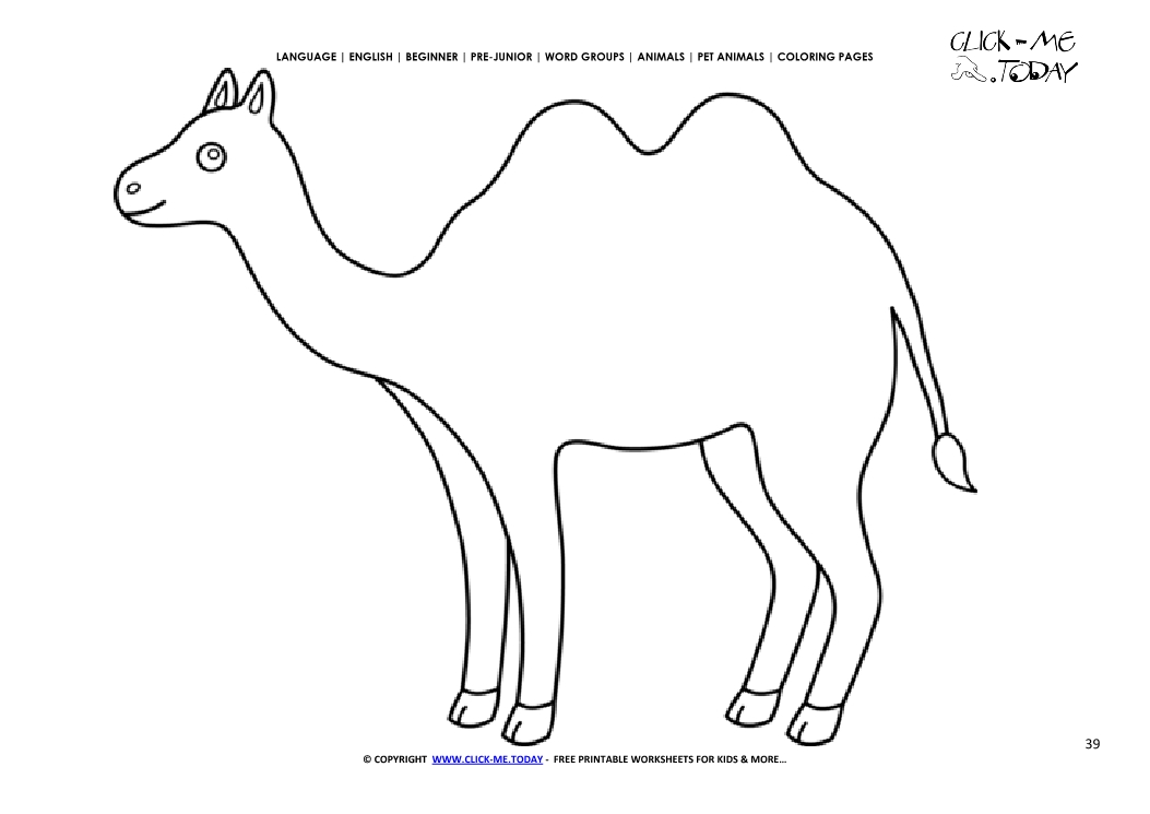 Coloring page Camel Bull - Color picture of Camel