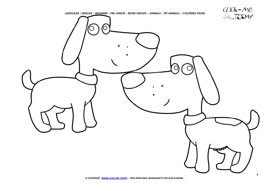 Coloring page Dogs - Color picture of Dogs