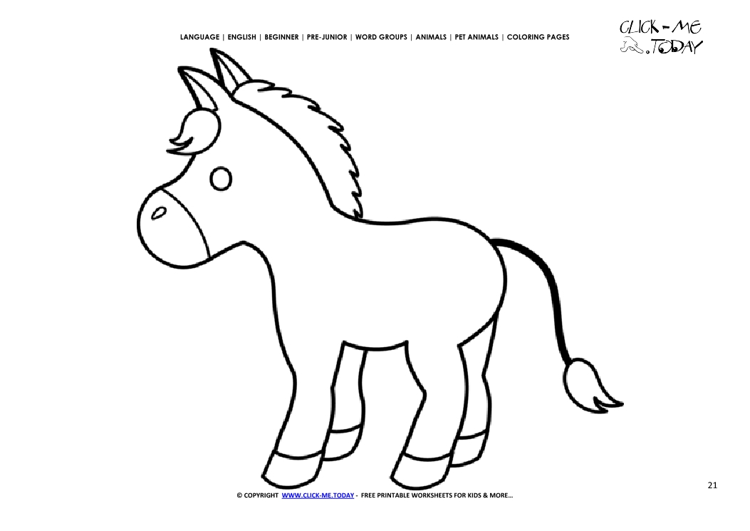 Coloring page Donkey - Color picture of Donkey