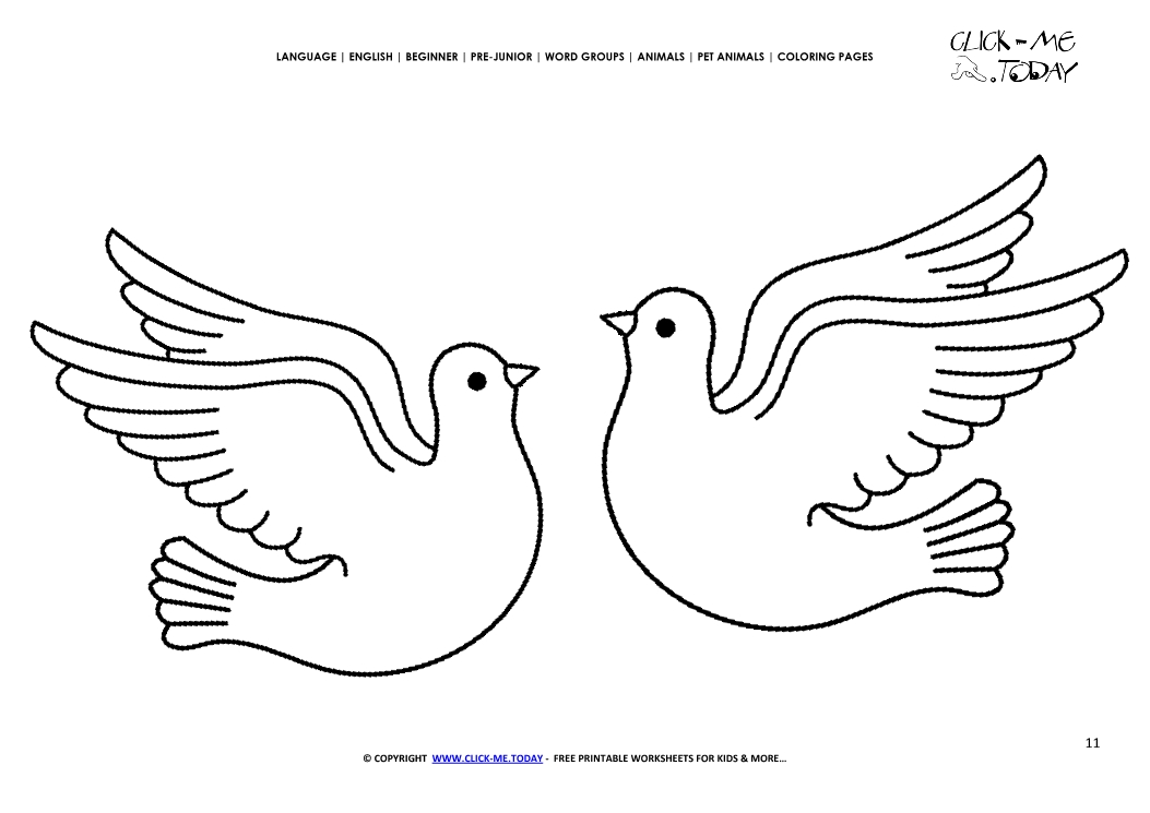 Coloring page Dove - Color picture of Dove