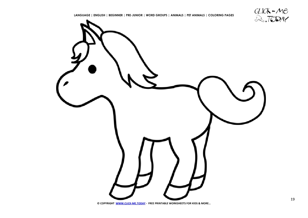 Coloring page Foal - Color picture of Foal