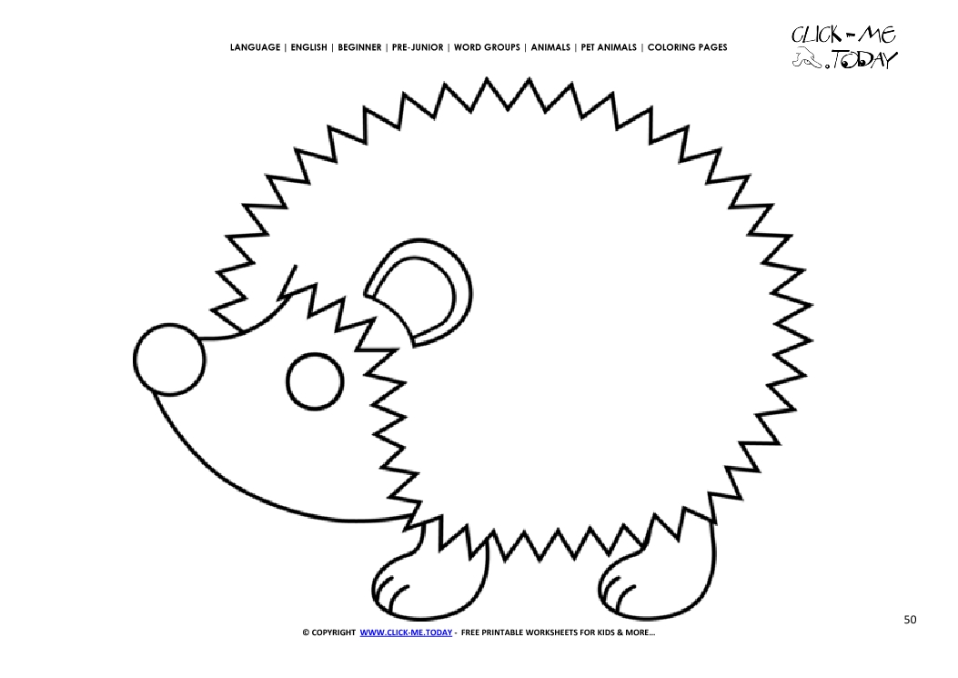 Coloring page Hedgehog - Color picture of Hedgehog