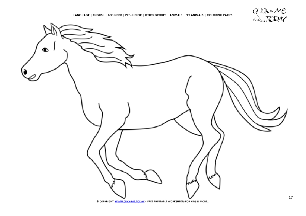 Coloring page Stallion - Color picture of Stallion
