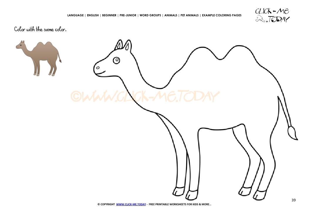 Example coloring page Camel Bull - Color Camel Bull picture