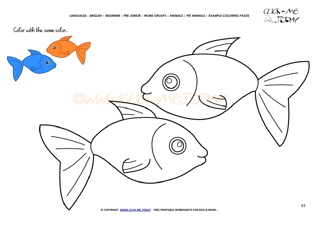 Example coloring page Fish - Color Fish picture