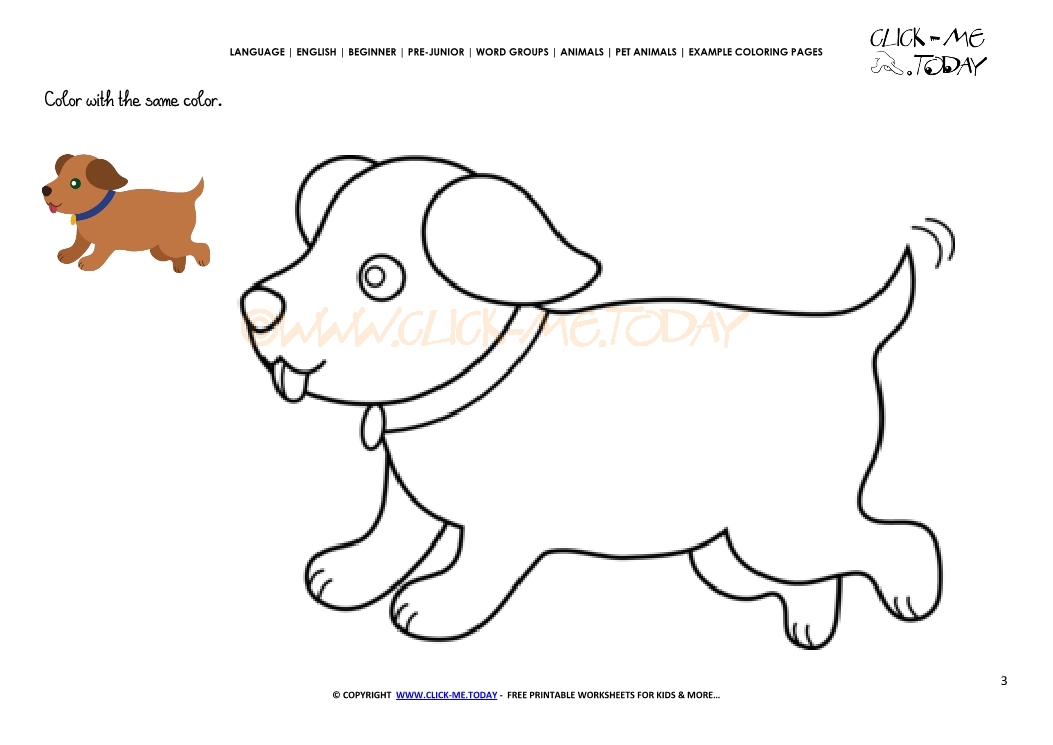 Example coloring page Puppy - Color Puppy picture