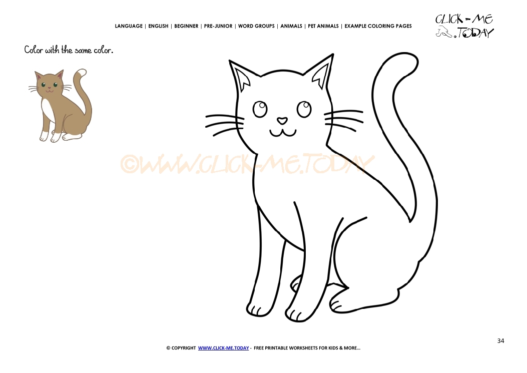 Example coloring page Tomcat - Color Tomcat picture