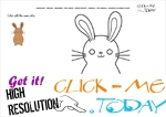 Example coloring page Rabbit - Color  Rabbit picture