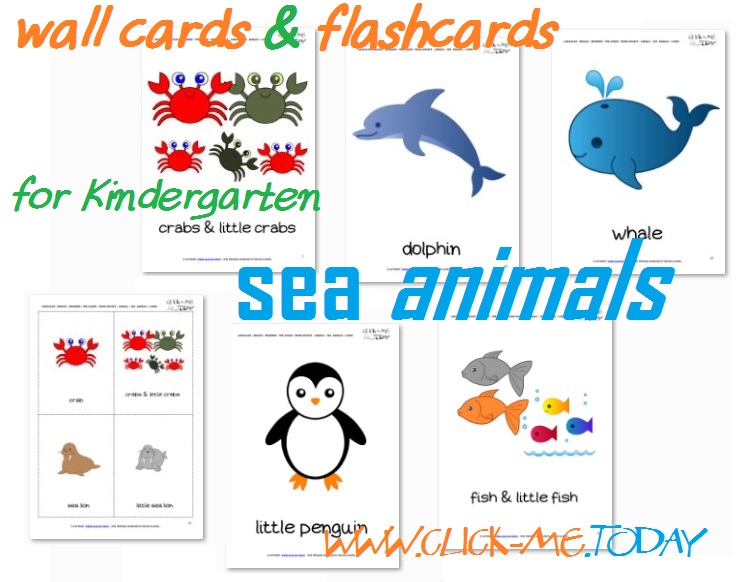 Free Printable Sea Animals Flashcards - Sea Animals Wall Cards