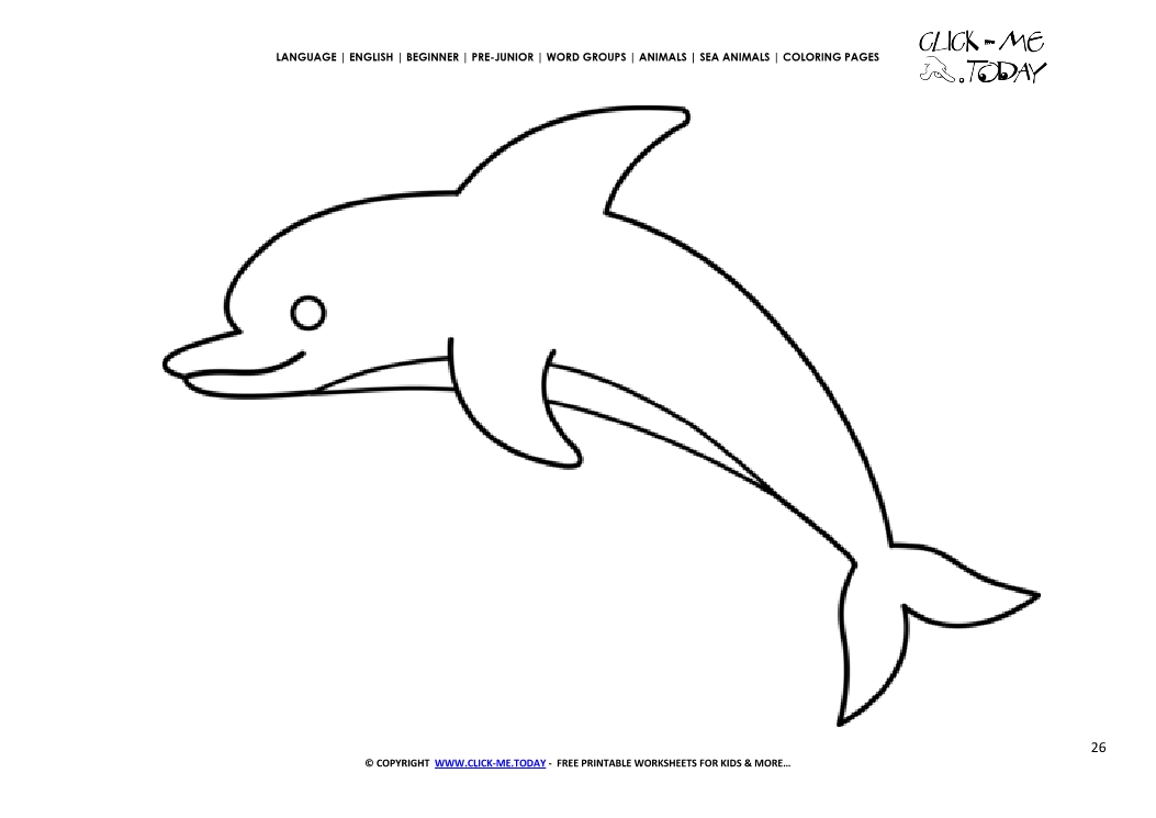 Coloring page Dolphin - Color picture of Dolphin