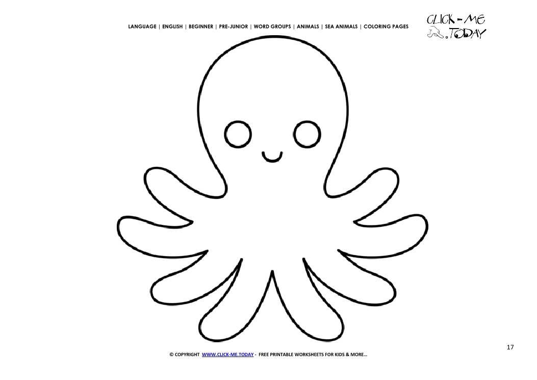 Coloring page Little Octopus - Color picture of Octopus