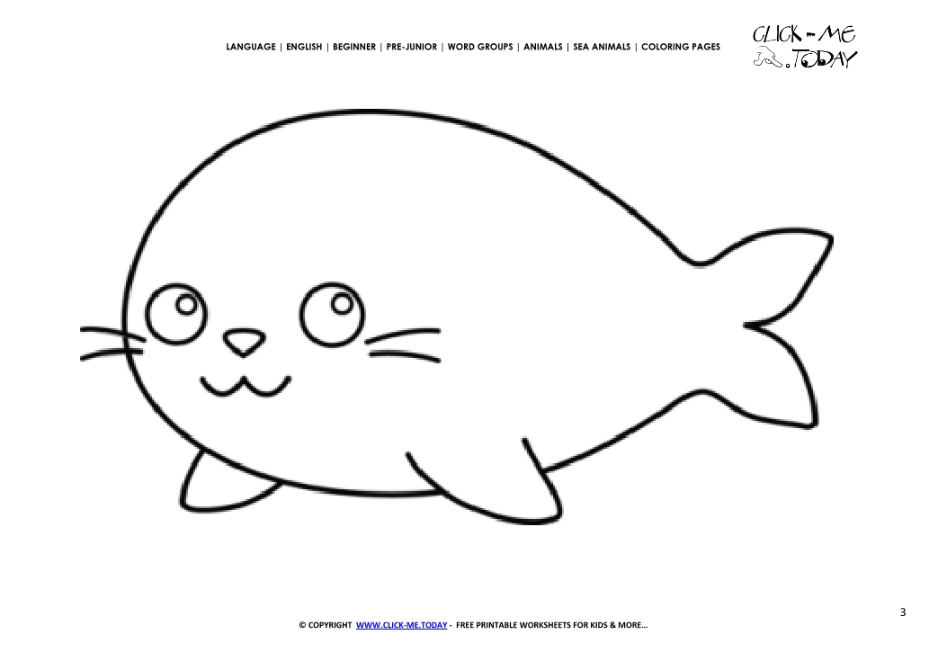 Coloring page Seal - Color picture of Seal