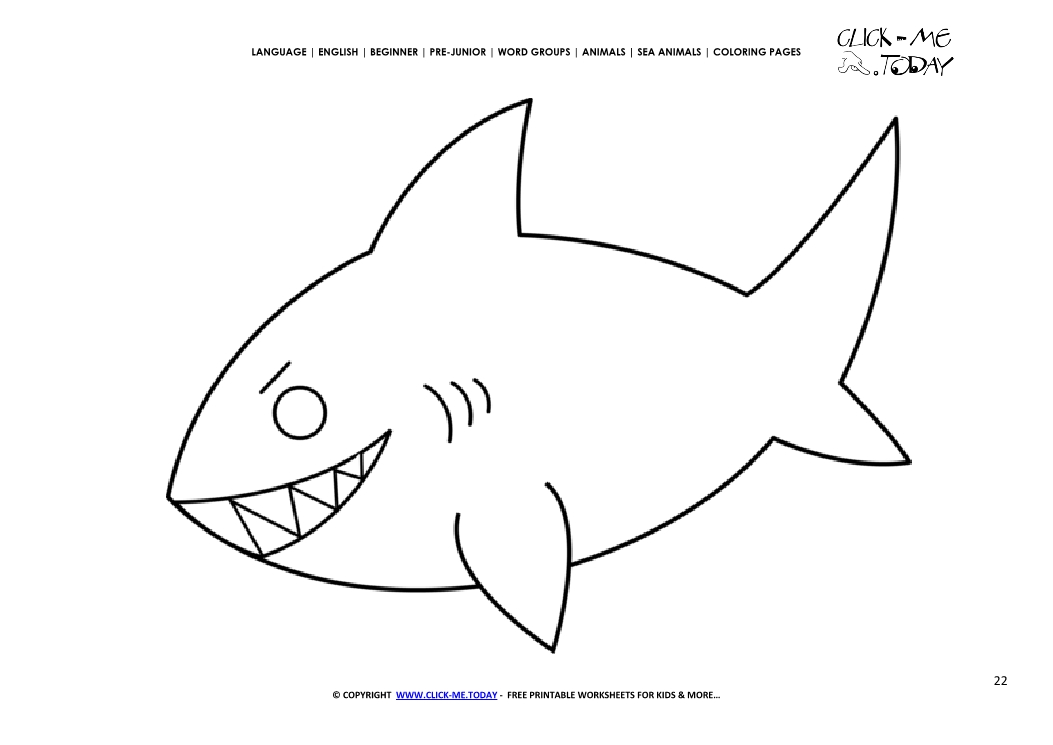 Coloring page Shark - Color picture of Shark