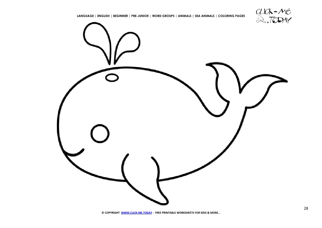 Coloring page Whale - Color picture of Whale