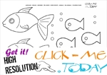 Coloring page Fish Family - Color picture of Fish