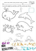 Sea Animals Worksheet - Activity sheet  Color 18