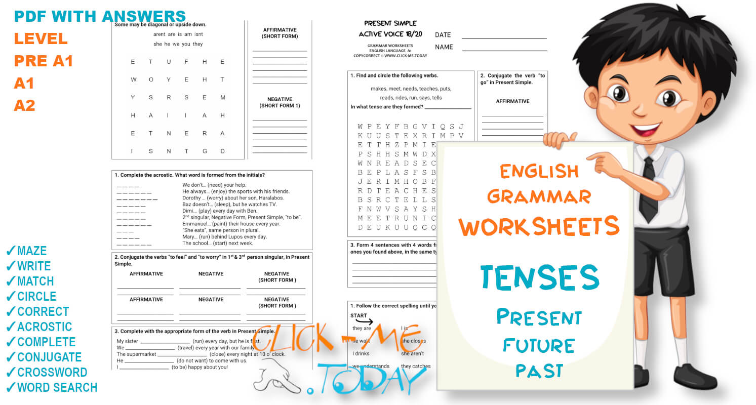 Free Printable Grammar Worksheets with answers PDF