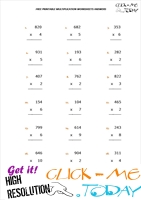 13 FREE PRINTABLE MULTIPLICATION WORKSHEETS in PDF WITH ANSWERS