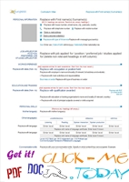 EUROPASS CV TEMPLATE - FREE EUROPASS CV FORM WORD DOC PDF